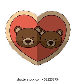 Isolated bear cartoon design