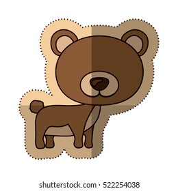 Isolated bear cartoon design