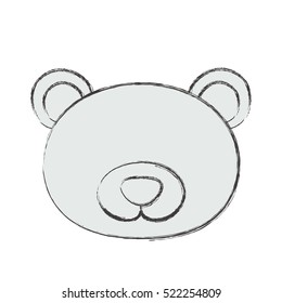 Isolated bear cartoon design