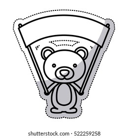 Isolated bear cartoon design