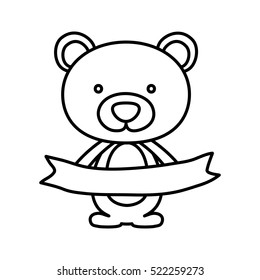 Isolated bear cartoon design
