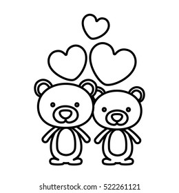 Isolated bear cartoon design