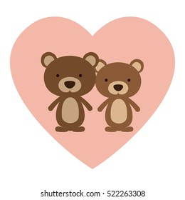 Isolated bear cartoon design