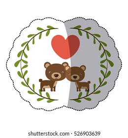 Isolated bear cartoon design