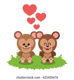 Isolated bear cartoon design