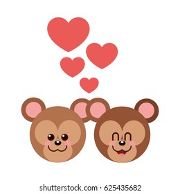 Isolated bear cartoon design