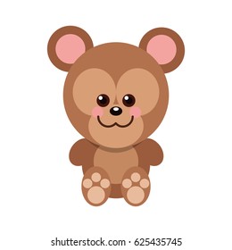 Isolated bear cartoon design