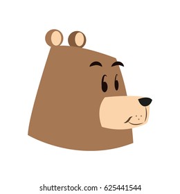Isolated bear cartoon design