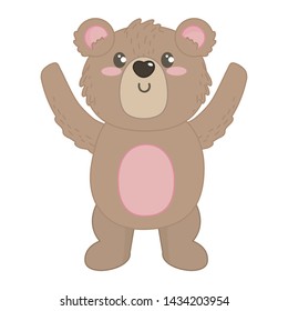 Isolated bear cartoon design vector illustrator