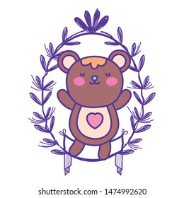 Isolated bear cartoon vector design vector illustration