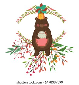 Isolated bear cartoon vector design