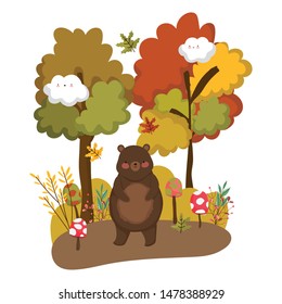 Isolated bear cartoon vector design