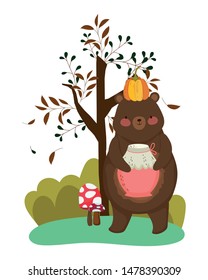 Isolated bear cartoon vector design