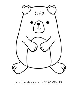 Isolated bear cartoon vector design