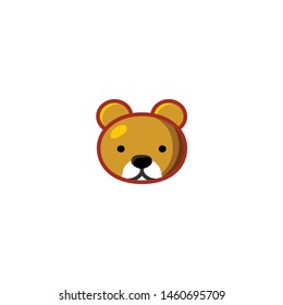 Isolated Bear Emoji, Emoticon, Vector Icon, Pictogram - Vector