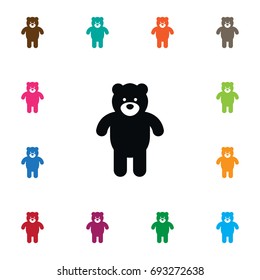 Isolated Bear Icon. Plush Vector Element Can Be Used For Plush, Cuddly, Bear Design Concept.