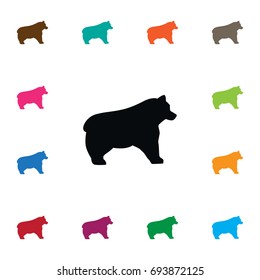 Isolated Bear Icon. Polar Vector Element Can Be Used For Bear, Panda, Animal Design Concept.