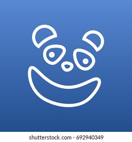 Isolated Bear Outline Symbol On Clean Background. Vector Panda Element In Trendy Style.
