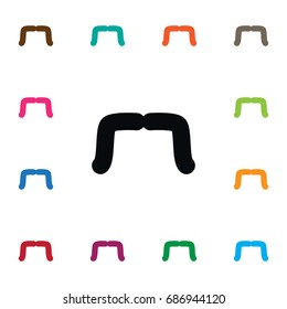 Isolated Beard Icon. Hipster Vector Element Can Be Used For Hipster, Beard, Barber Design Concept.