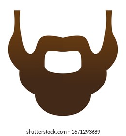 Isolated beard image. Retro vintage style - VEctor
