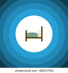 Isolated Bearings Flat Icon. Bed Vector Element Can Be Used For Mattress, Bed, Bearings Design Concept.