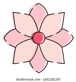 Isolated beatiful flower icon. Spring season - Vector