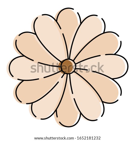 Isolated beatiful flower icon. Spring season - Vector