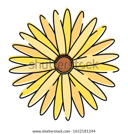Isolated beatiful flower icon. Spring season - Vector