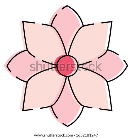 Isolated beatiful flower icon. Spring season - Vector