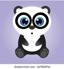 Isolated beautiful animal on a colored background. Vector illustration