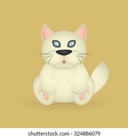 Isolated beautiful animal on a colored background