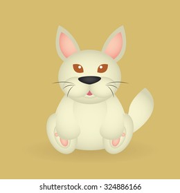 Isolated beautiful animal on a colored background