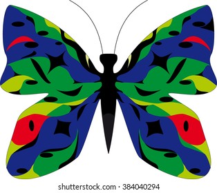 isolated beautiful butterfly, cartoon vector