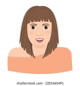 Isolated beautiful and cute girl avatar Vector