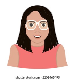 Isolated beautiful and cute girl avatar Vector
