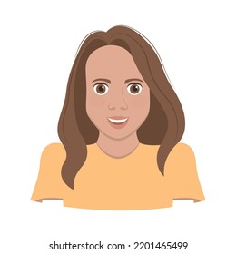 Isolated beautiful and cute girl avatar Vector