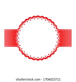 Isolated beautiful empty label over a white background - Vector