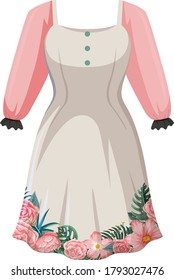 Isolated beautiful female outfit illustration