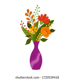 Isolated beautiful flower bouquets in wrapping and blooming plant in clay or plastic flowerpots. Tulip, rose and bud composition. Decorative florist shop item on white background