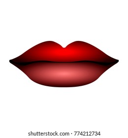 Isolated beauty lips on a white background, Vector illustration