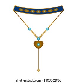 Isolated beauty necklace image. Vector illustration design
