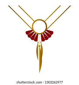 Isolated beauty necklace image. Vector illustration design