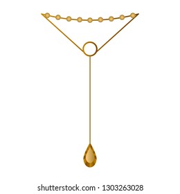 Isolated beauty necklace image. Vector illustration design