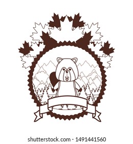 Isolated beaver animal design vector illustration