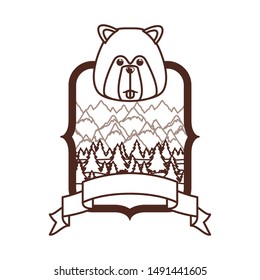 Isolated beaver animal design vector illustration