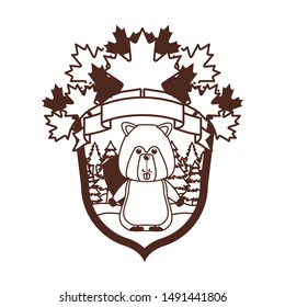 Isolated beaver animal design vector illustration