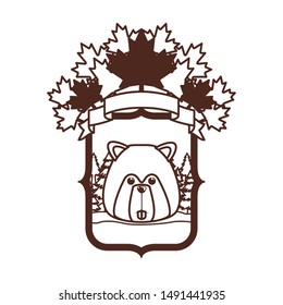 Isolated beaver animal design vector illustration