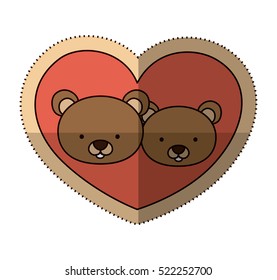 Isolated beaver cartoon design