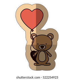 Isolated beaver cartoon design