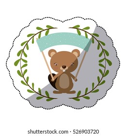 Isolated beaver cartoon design